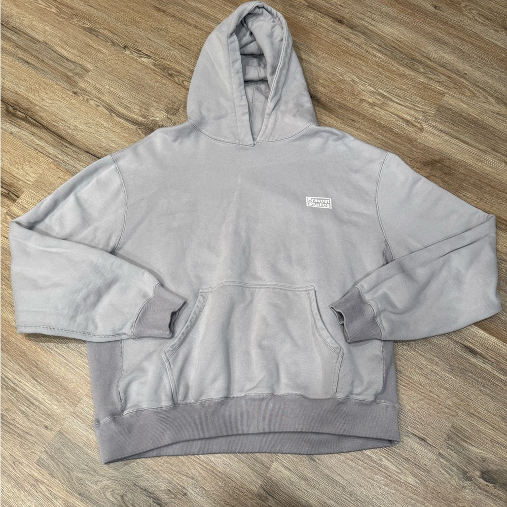 Bravest Studios Light Gray Hoodie Sweater